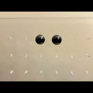 Metallic grey pearl earrings